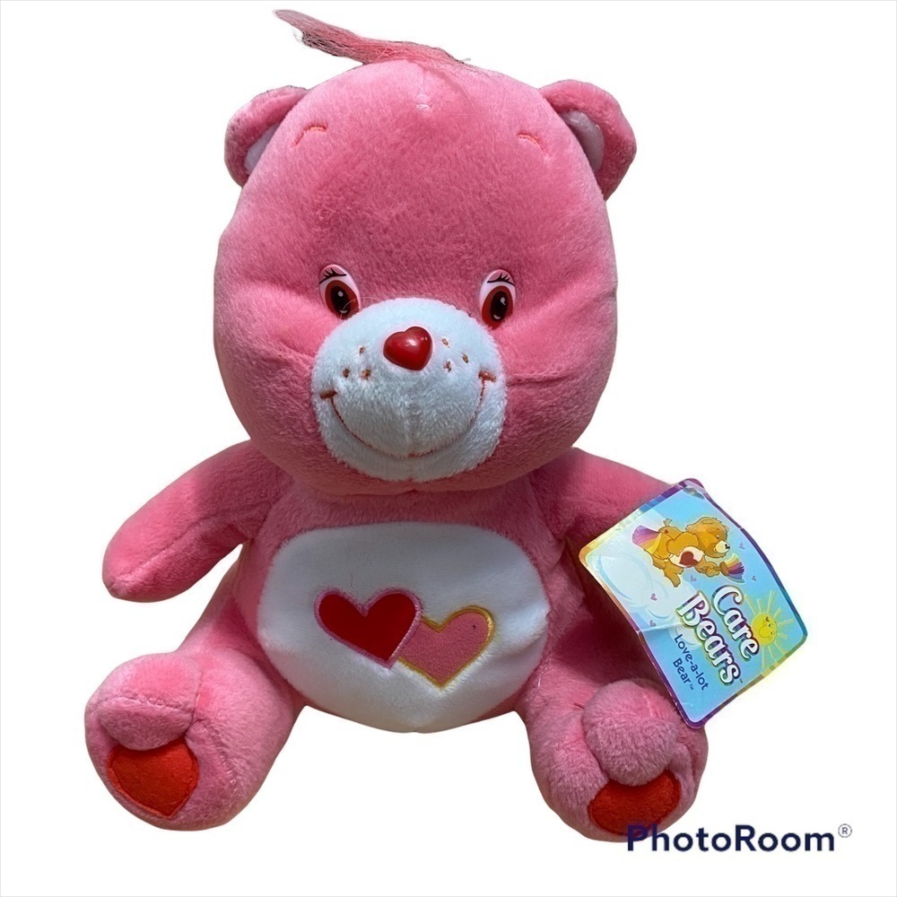 Care Bear Love A Lot NWT 2003 Plush Stuffed Animal Pink Kids